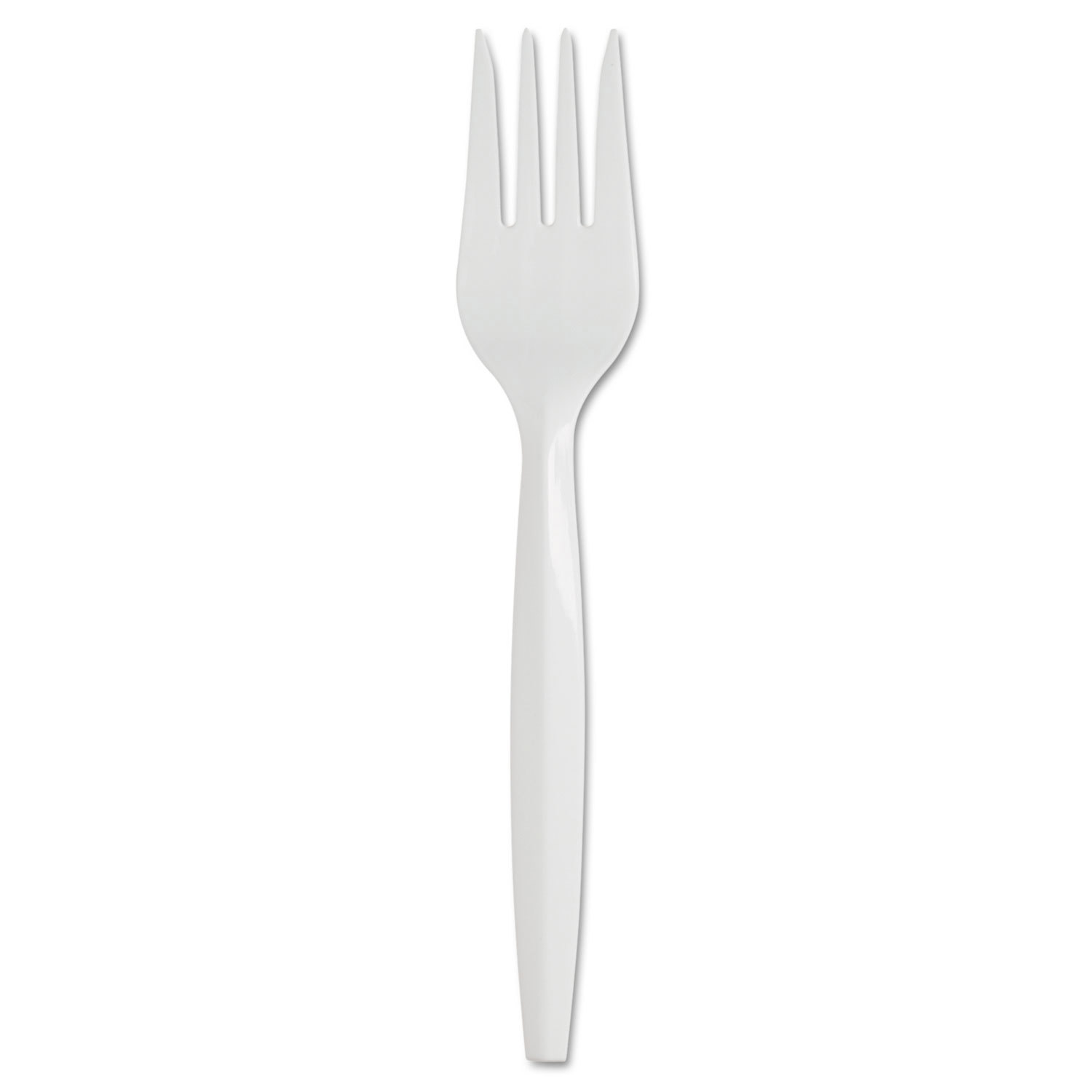 SmartStock Plastic Cutlery Refill, 5.8in, Fork, White, 40/Pack, 24 Packs/Case
